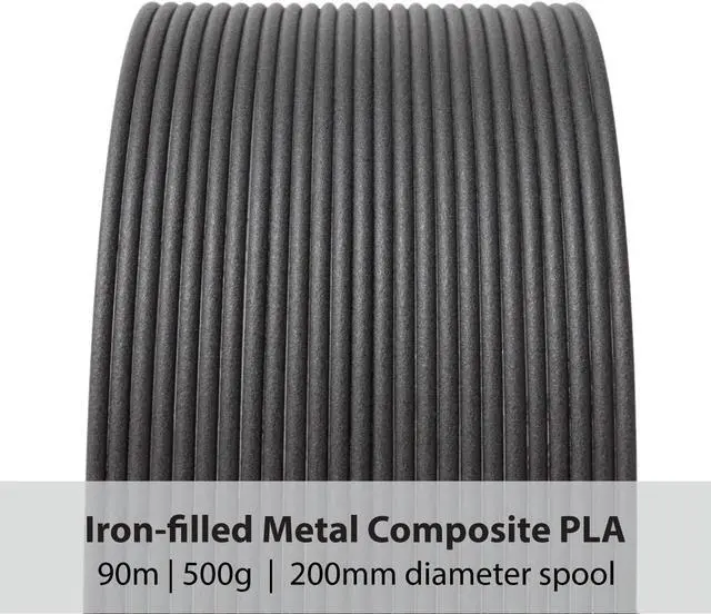 Alt view image 2 of 7 - Protopasta Ferromagnetic Iron PLA 3D Printer Filament | ProtoPlant Metal-Filled PLA Plastic Printer Filament with 45% Metal | Patina Friendly Metal Composite Filament | 500g Metallic Spool