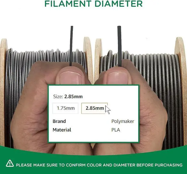 Alt view image 4 of 7 - Polymaker Matte PLA Filament Matte Cotton White 2.85mm 1kg 3D Printing Filament, PolyTerra 3D Printer PLA Filament