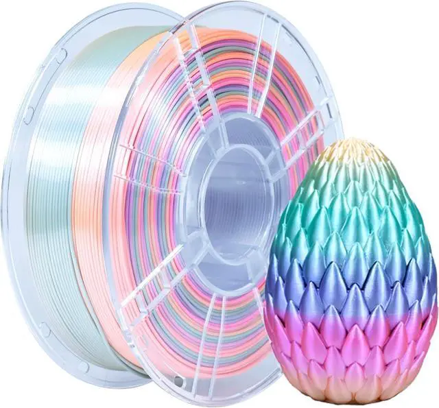 Main image of iBOSS Candy Rainbow PLA Plus 1.75mm for 3D Printer +/- 0.02mm, 1kg (2.2LBS)/Spool, PLA+ Filament 1.75mm Rainbow 3D Printer Multicolor Filament, Strong Toughness Color Change Filament