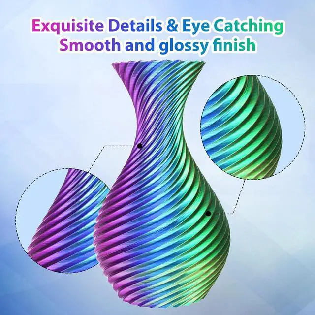 Alt view image 6 of 7 - Silk PLA 3D Printer Filament Triple Color Silk PLA Filament 1.75mm 3D Printing Filament Fit Most FDM Printers, 1KG Spool(2.2lbs), 3 in 1 Color Rose Red Dark Blue Green