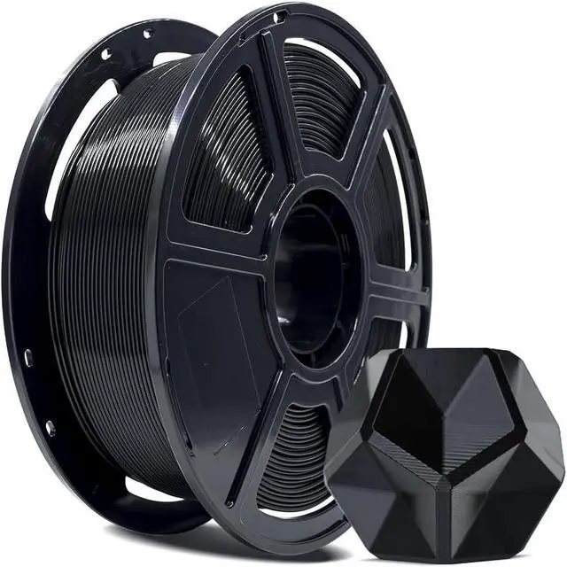 Main image of FLASHFORGE 3D Printer Filament, PLA PRO Filament 1.75mm, 1KG Spool (2.2lbs), Dimensional Accuracy +/- 0.02mm for FDM 3D Printers, Better Tenacity & No Knotting (Black)