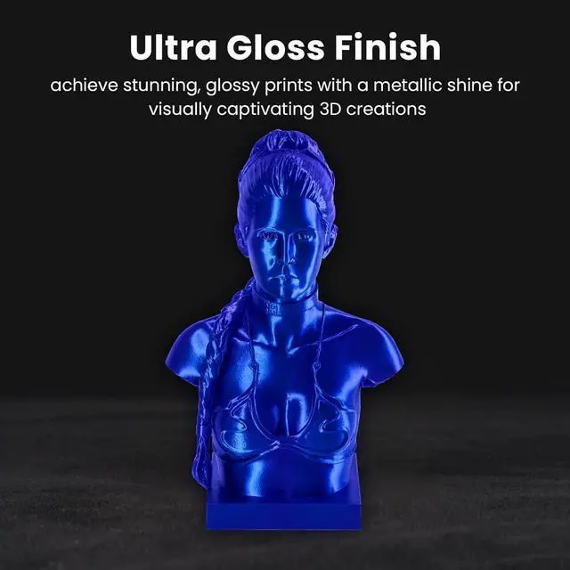 Alt view image 2 of 7 - Silk PLA Filament 1.75mm Royal Blue 1KG, Shiny High Gloss Finish, Perfectly Wound, Accuracy +/-0.02mm 3D Printer Filament Vacuum Packaging