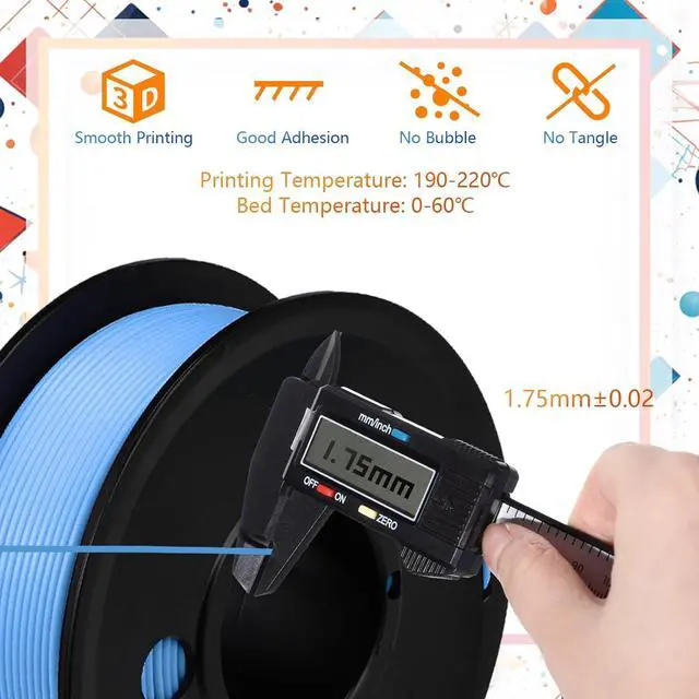 Alt view image 4 of 7 - Pangda 3D Printer Filament Bundle 1.75mm Multicolor Matte or Silk PLA Filament 3D Printing Material for Halloween Thanksgiving Day Christmas Easter Holiday Crafting Decorations(Dazzling Color)