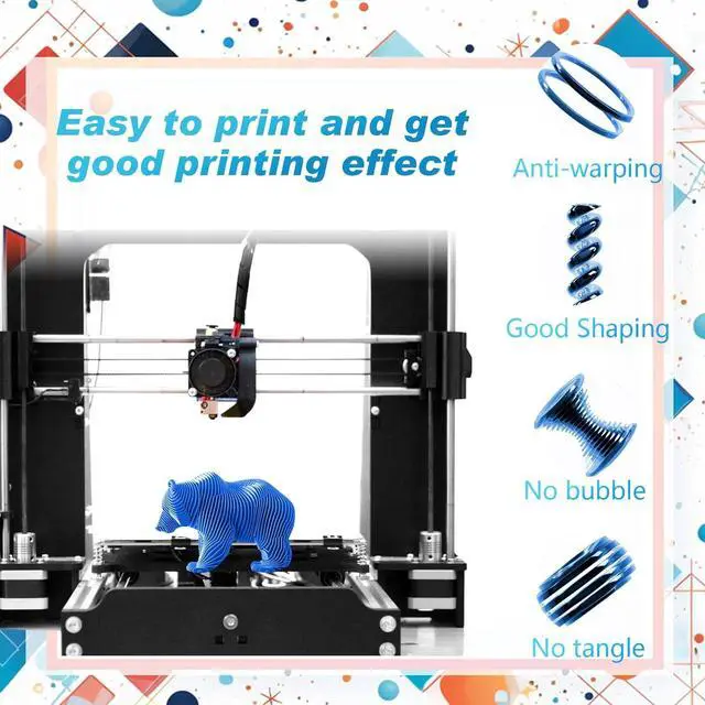 Alt view image 3 of 7 - Pangda 3D Printer Filament Bundle 1.75mm Multicolor Matte or Silk PLA Filament 3D Printing Material for Halloween Thanksgiving Day Christmas Easter Holiday Crafting Decorations(Dazzling Color)