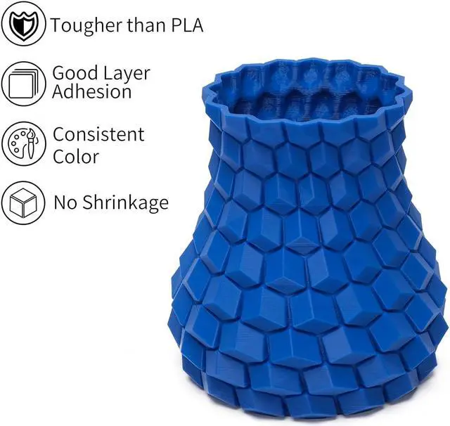 Alt view image 2 of 7 - INLAND Micro Center PLA+ 3D Printing Filament 1.75mm - PLA Pro Dimensional Accuracy +/- 0.03 mm - 1kg Cardboard Spool (2.2 lbs) (1 Pack Blue, 1.75mm)