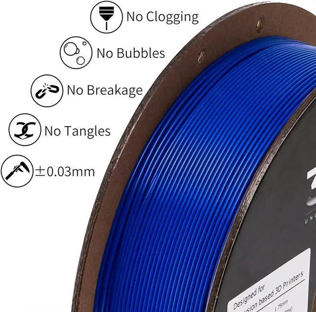 Alt view image 3 of 7 - INLAND Micro Center PLA+ 3D Printing Filament 1.75mm - PLA Pro Dimensional Accuracy +/- 0.03 mm - 1kg Cardboard Spool (2.2 lbs) (1 Pack Blue, 1.75mm)