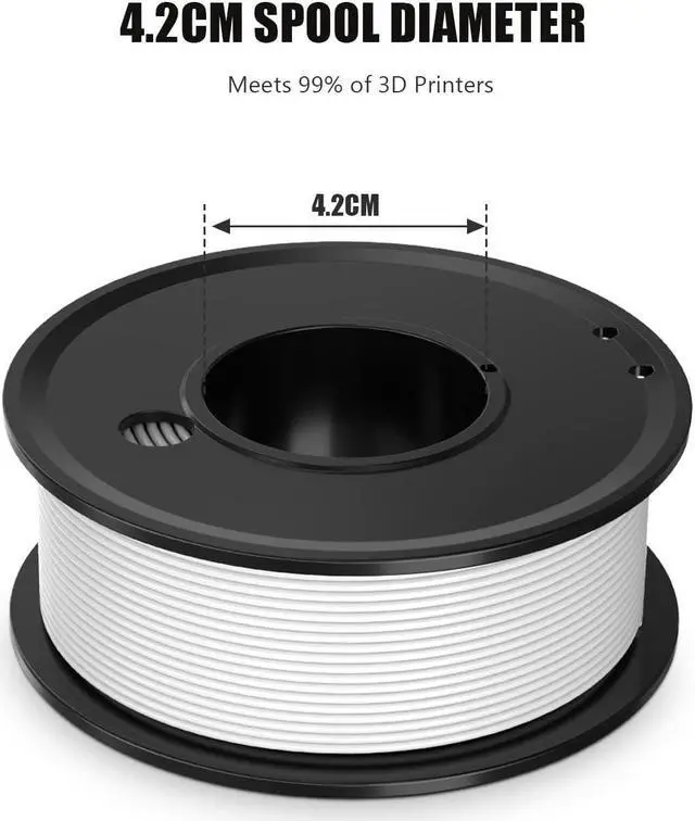 Alt view image 5 of 7 - 3D Printer Filament PLA 1.75mm 3-D Printing Material 5 Color Bundle Print Filimate 1.75 mm White Black Green Orange Pink Filiment1.75 Accuracy ±0.02mm Fillament Spool Vacuum Pack 250G X 5 Roll