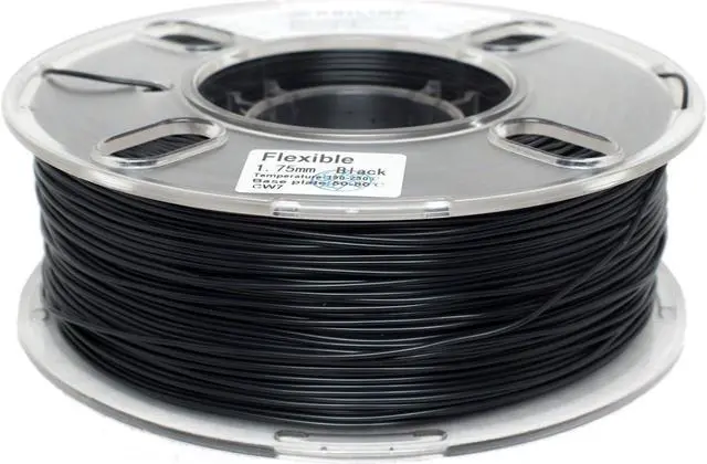 Alt view image 4 of 6 - TPU Filament PRILINE,98A TPU Flexible Soft 3D Printer Filament 1KG 1.75mm Spool,Black