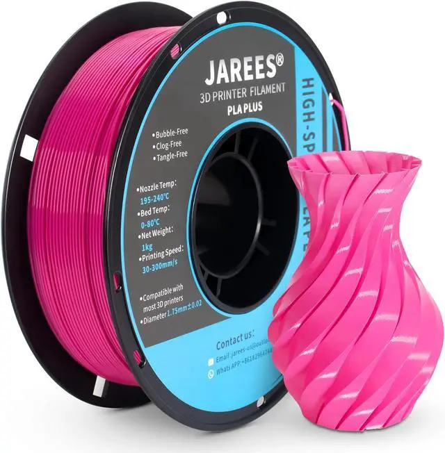 Main image of PLA Plus(PLA+) Filament 1.75mm, Higher Toughness Magenta Pink 3D Printer Filament PLA, High Speed PLA Pro 1kg Spool (2.2lbs), Dimensional Accuracy +/- 0.02 mm, Fit Most FDM Printer