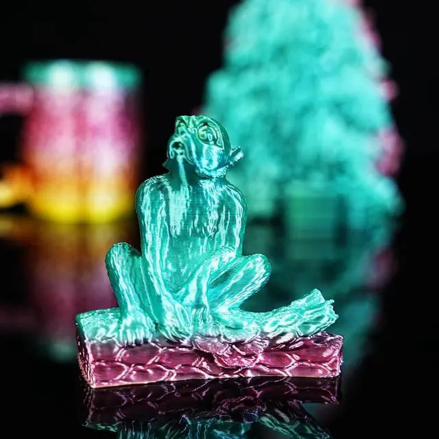 Alt view image 4 of 7 - Silk Rainbow PLA Filament 1.75mm, Color Change 3D Printer Filament, +/-0.03mm, Multicolor 3D Printing Filament Rainbow Macaron