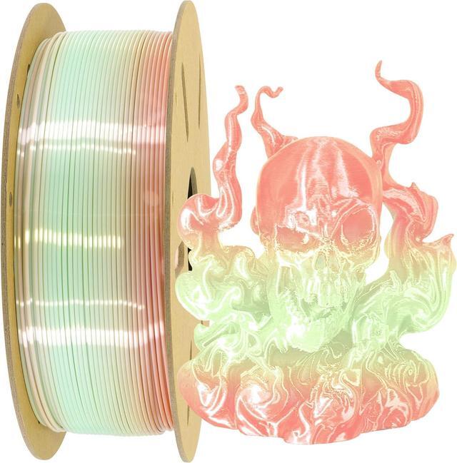 Main image of TTYT3D 3D Printer Filament Silk Pink Color Change to Cyan Multi Colored PLA, 1.75mm 1Kg 2.2lbs 3D Printing Filament, Tidy Winding, Silk Shiny Color Transfer Multi Color PLA Pink to Cyan