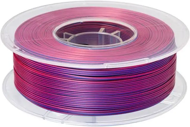 Alt view image 2 of 5 - CC3D Silk Dual Color PLA Filament Purple Blue Bicolor 1.75mm 1KG FDM 3D Printer 2 Color Coextrusion Filament Shiny Metallic 3D Printing Material Rose Red Blue Bicolor PLA