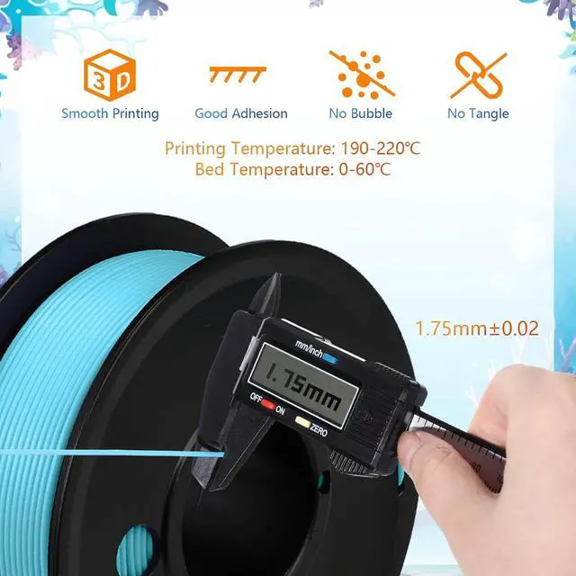 Alt view image 4 of 7 - Pangda 3D Printer Filament Pla Bundle 1.75mm Multicolor, ±0.02mm Dimensional Accuracy, 3D Printing Filament for DIY Projects, Holiday Crafts(1.5 kg,Mermaid Color)