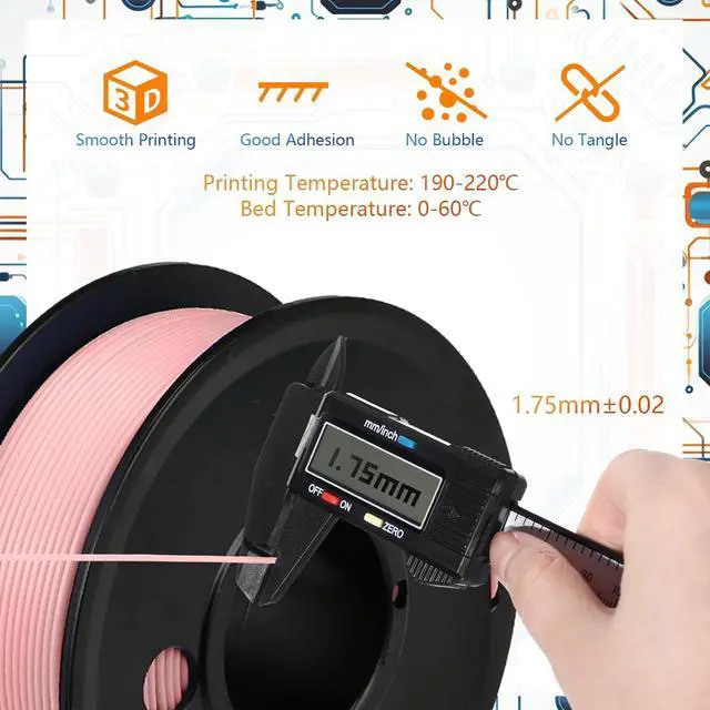 Alt view image 3 of 7 - Pangda 3D Printer Filament Pla Bundle 1.75mm Multicolor, ±0.02mm Dimensional Accuracy, 3D Printing Filament for DIY Projects, Holiday Crafts(1.5 kg,Boho Color)