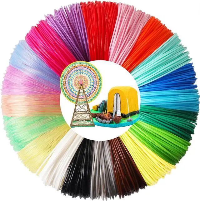 Main image of 3D Pen PLA Filament Refills, 20 Colors, 20 Feet Each Color, Total 400 Feet by TTYT3D, Support for All 1.75mm 3D Printer and 3D Pen, Not Fit for 3Doodler Pen