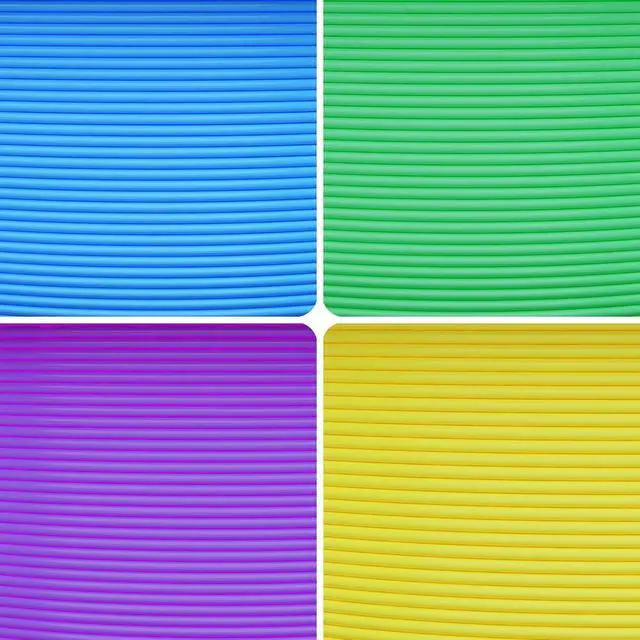 Alt view image 6 of 7 - AOSEED 3D Printer Filament Bundle, 1.75mm (±0.03mm) PLA Filament Set for Most 3D Printers, 4-Pack 200g (0.44lbs) Per Spool, Purple, Green, Blue, Yellow