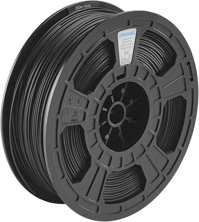 Main image of Dremel DigiLab ECO-BLA-01 3D Printer Filament, 1.75 mm Diameter, 0.75 kg Spool Weight, Color Black, RFID Enabled, New Formula and 50 Percent More per Spool
