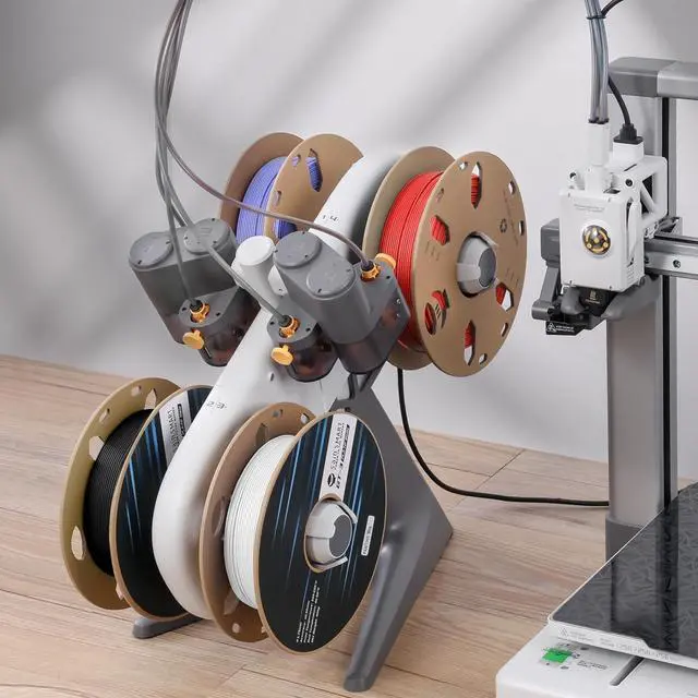 Alt view image 2 of 7 - SainSmart GT-3 High-Speed Matte PLA Filament Pack, 3D Printer Filament Bundle Multicolor, 1.75mm 500g X 4 Spools, 4.4lbs (2kg) in Total High Flowability Spiderman Color- Black, White, Red, Cobalt Blue