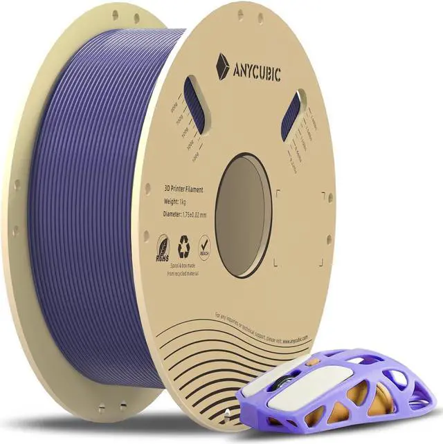 Main image of Anycubic PLA 3D Printer Filament, RFID PLA Filament Enhanced Smart Printing, 3D Printing PLA Filament 1.75mm Dimensional Accuracy +/- 0.02mm, 1KG Spool (2.2 lbs), Interstellar Violet