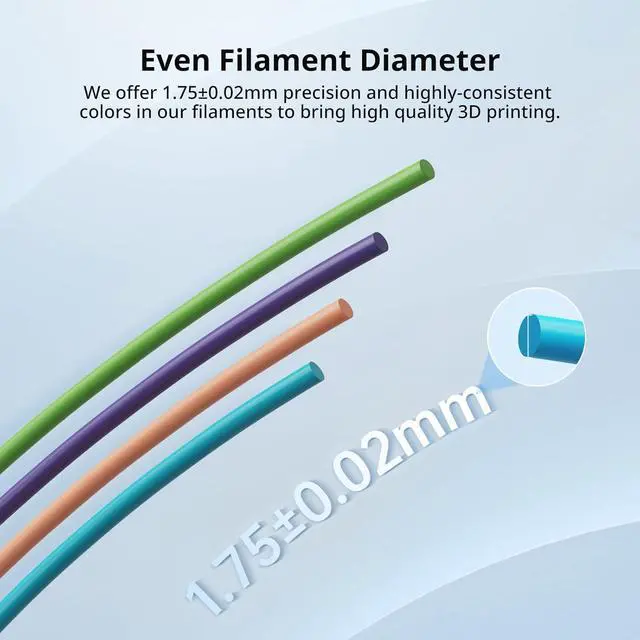 Alt view image 5 of 7 - Anycubic PLA 3D Printer Filament, RFID PLA Filament Enhanced Smart Printing, 3D Printing PLA Filament 1.75mm Dimensional Accuracy +/- 0.02mm, 1KG Spool (2.2 lbs), Interstellar Violet