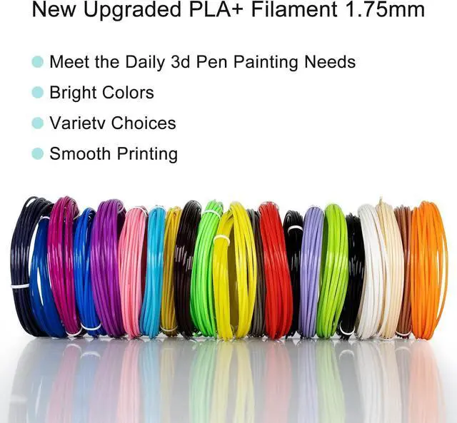 Alt view image 4 of 5 - 31 Colors 3D Pen Filament Refills Works with SCRIB3D PIKA3D MYNT3D 3D Pen, 16 Feet Per Color 1.75mm PLA 3D Printing Filament Refills, NOT FIT 3Doodler Start Pen