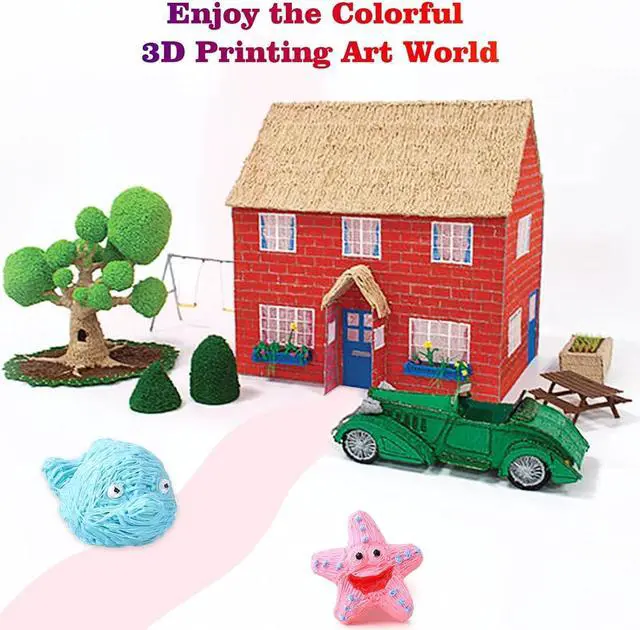 Alt view image 4 of 6 - 24 Assorted Colors 3D Pen Filament Refills PLA 1.75mm, Each Color 5 Meters (16 Feet), dikale 3D Printing Pen Filament Packs for Kids, Total 120 Meters-Bonus 250 Stencils eBooks