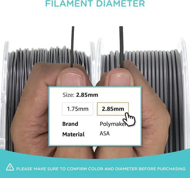 Alt view image 5 of 7 - Polymaker ASA Filament 2.85mm White, 3kg ASA 3D Printing Filament, Heat & Weather Resistant - ASA 3D Printer Filament Perfect for Printing Outdoor Functional Parts
