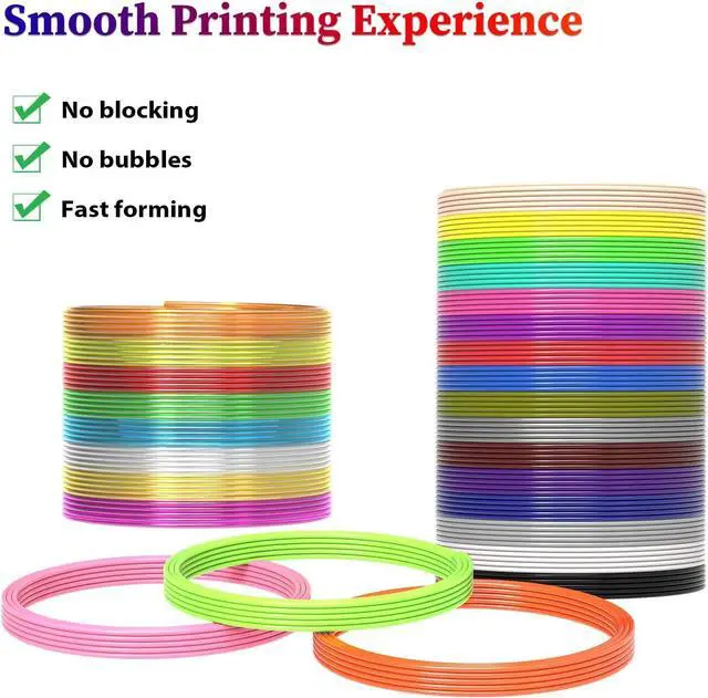 Alt view image 4 of 7 - 36 Colors 3D Pen Filament 1.75mm PLA, Each Color 32.8 Feet, Total 1181 Feet 3D Pen Filament Refills 3D Printing Pen Refills with High-Precision Diameter Not Compatible with 3Doodler Pen