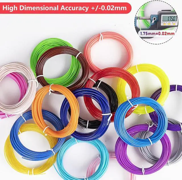 Alt view image 5 of 7 - 36 Colors 3D Pen Filament 1.75mm PLA, Each Color 32.8 Feet, Total 1181 Feet 3D Pen Filament Refills 3D Printing Pen Refills with High-Precision Diameter Not Compatible with 3Doodler Pen