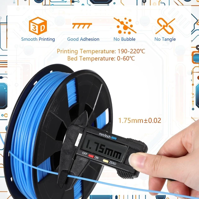 Alt view image 6 of 7 - Pangda 3D Printer Filament Pla Bundle 1.75mm Multicolor, ±0.02mm Dimensional Accuracy, 3D Printing Filament for DIY Projects, Holiday Crafts(1.5 kg,Rainbow Color)
