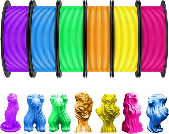 Main image of Pangda 3D Printer Filament Pla Bundle 1.75mm Multicolor, ±0.02mm Dimensional Accuracy, 3D Printing Filament for DIY Projects, Holiday Crafts(1.5 kg,Rainbow Color)