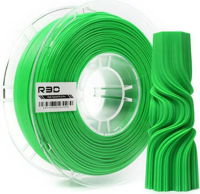 Main image of R3D High Speed PLA Pro Filament 1.75mm 1KG, 3D Printer Filament for 30-600 mm/s High-Speed Printing, Dimensional Accuracy +/- 0.02 mm, Plastic Spool, Compatible with AMS (Green)