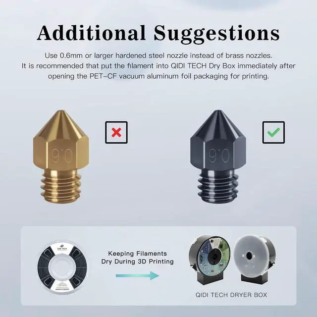 Alt view image 3 of 7 - R QIDI TECHNOLOGY Carbon Fiber PET Filament 1.75 1KG Spool, PET CF 3D Printer Filament 1.75mm for Most FDM 3D Printers, High Strength, Low Creep, Low Moisture Sensitivity, Black