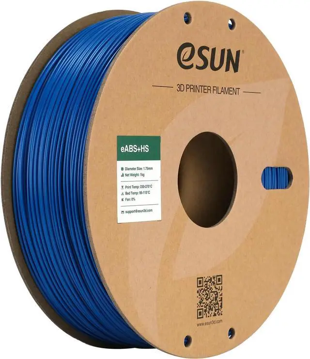 Main image of eSUN High Speed ABS+ Filament 1.75mm, Excellent Layer Adhesion 3D Printer Filament Speedy ABS Plus for Fast Printing, 1KG Spool (2.2 LBS) 3D Printing Filament for 3D Printers, Blue