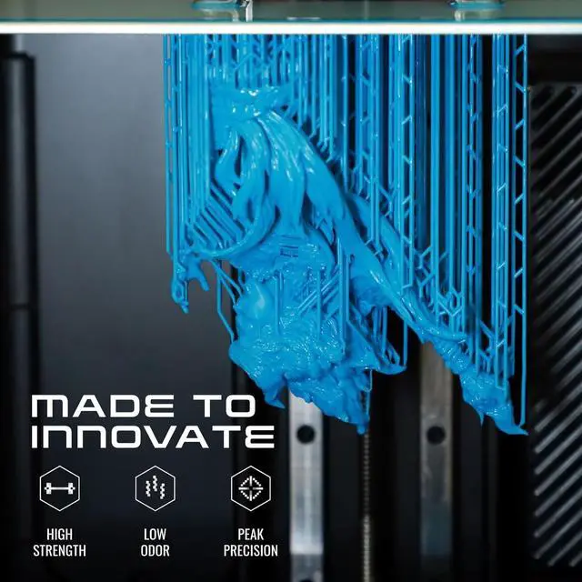 Alt view image 2 of 7 - HATCHBOX 8K 3D Printer Resin Pro, High Precision Low Odor UV Curing 405nm Photopolymer 3D Printing Resin Liquid for LCD DLP Printing, 1000g Blue