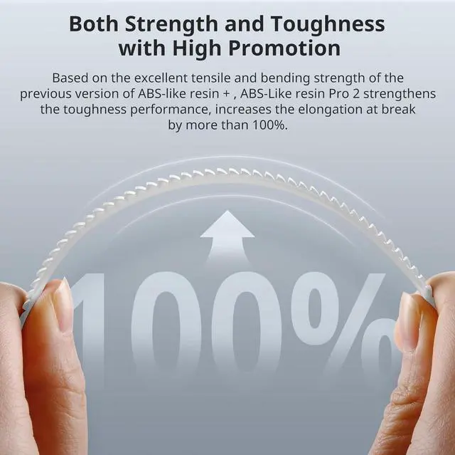 Alt view image 2 of 7 - ANYCUBIC 3D Printer Resin, ABS-Like Resin Pro 2 with Enhanced Strength and Toughness, Performance far Superior to ABS-Like Resin, Low Odor, Wide Compatible for All Resin 3D Printers (Clear, 1kg)