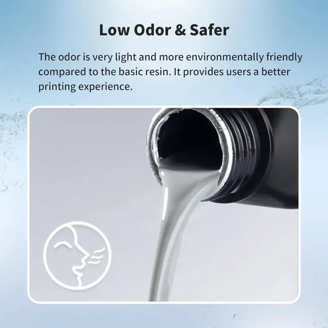 Alt view image 3 of 7 - Chitu Systems Water Washable Resin 1KG,Faster Post-Processing, 405nm Standard Photopolymer Resin for 8K/10K/12K/LCD/DLP/SLA 3D Printers, Near-Expiry Resin - Limited Stock(Rock Grey, 1000g)