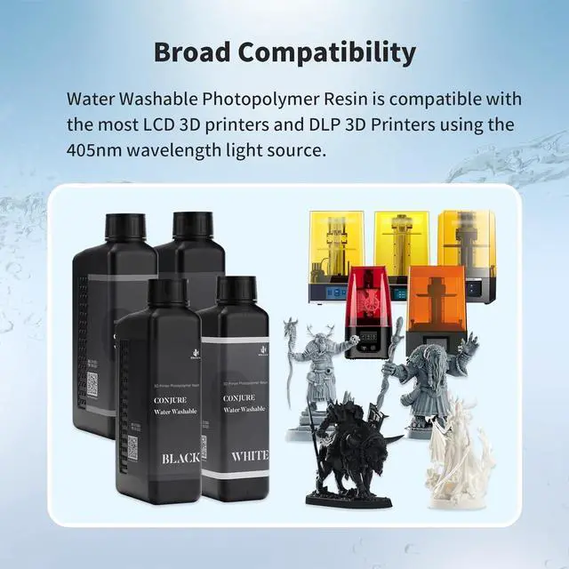 Alt view image 5 of 7 - Chitu Systems Water Washable Resin 1KG,Faster Post-Processing, 405nm Standard Photopolymer Resin for 8K/10K/12K/LCD/DLP/SLA 3D Printers, Near-Expiry Resin - Limited Stock(Rock Grey, 1000g)