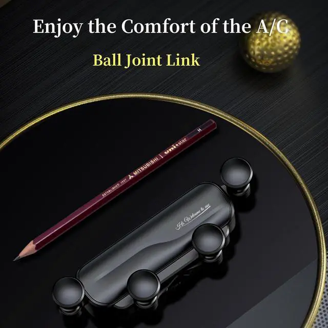 Alt view image 3 of 6 - QruiLanTu Car Vent Phone Mount Gravity Cell Phone Holder Never Blocking Vent with Rotatable Swing Arm Hands Free Universal Extension Clip Air Phone Holder Car Fit for All Phones iPhone Samsung