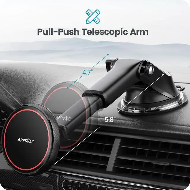 Alt view image 4 of 7 - APPS2Car Magnetic Phone Mount for Magsafe