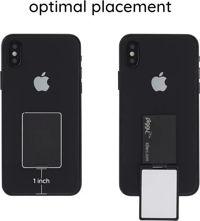 Alt view image 6 of 7 - Flip Stand (aka Piggy Pro) Adjustable Phone Stand & Grip with Compact Mirror, Compatible with Magnet Car Mount (Rose Gold)