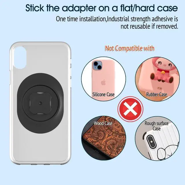 Alt view image 7 of 7 - Sincetop Nylon Phone Adhesive Paste Adapter - Quick Install, Secure Connection, Durable Design - Compatible with C-Series1st or 2nd Generation All Mounts