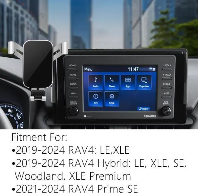 Alt view image 2 of 6 - LUNQIN Car Phone Holder for 2019-2025 Toyota RAV4 LE XLE & 2019-2025 RAV4 Hybrid LE XLE SE Woodland XLE-Premium & 2021-25 RAV 4 Prime SE Auto Accessories Best Cell Phones Mount Cellphone Mobile Stand