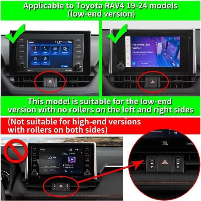Alt view image 6 of 6 - LUNQIN Car Phone Holder for 2019-2025 Toyota RAV4 LE XLE & 2019-2025 RAV4 Hybrid LE XLE SE Woodland XLE-Premium & 2021-25 RAV 4 Prime SE Auto Accessories Best Cell Phones Mount Cellphone Mobile Stand