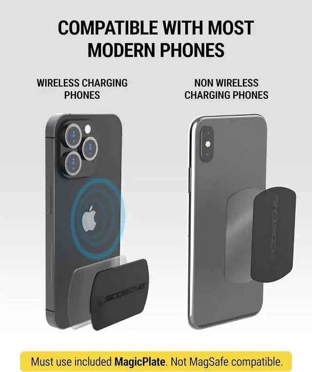 Alt view image 7 of 7 - Scosche MXWDL-XCES0 MagicMount Magnetic Car Phone Holder, Dashboard/Windshield Cell Phone Mount w/ 360° Adjustable Magnet Head, Upgraded Strong Magnets, Compatible w/iPhone, Galaxy, and All Devices