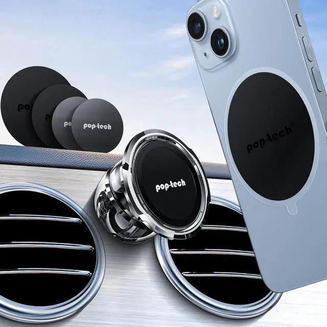 Main image of Magnetic Car Phone Holder: Adhesive All-Metal Dash Mount for Mercedes Benz GLC/C/E/CLS-Class - Universal Magnet Cell Phone Automobile Cradles Stick on Dashboard for iphone  Socket Grip