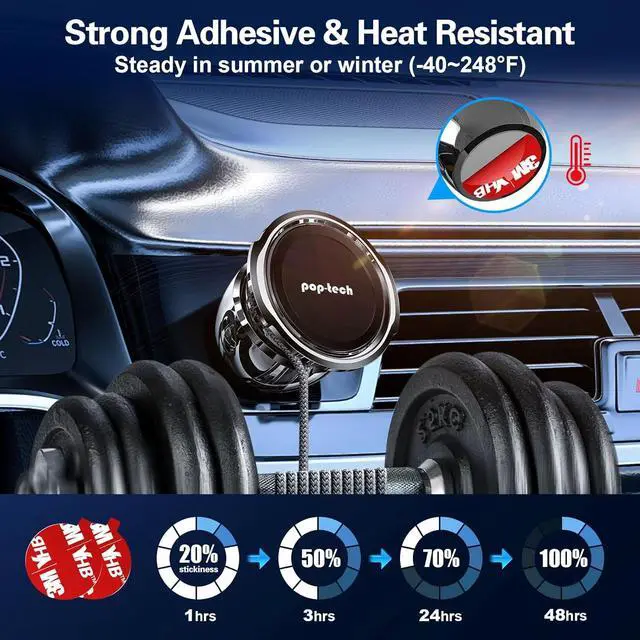 Alt view image 3 of 7 - Magnetic Car Phone Holder: Adhesive All-Metal Dash Mount for Mercedes Benz GLC/C/E/CLS-Class - Universal Magnet Cell Phone Automobile Cradles Stick on Dashboard for iphone  Socket Grip