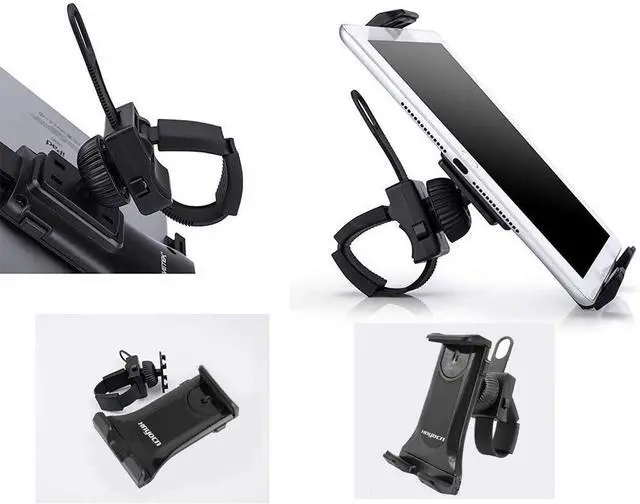 Alt view image 7 of 7 - Sunny Health & Fitness Mobile Phone and Tablet Clamp Mount Holder for Bikes, Ellipticals, Treadmills and Other Handlebar Fitness Equipment