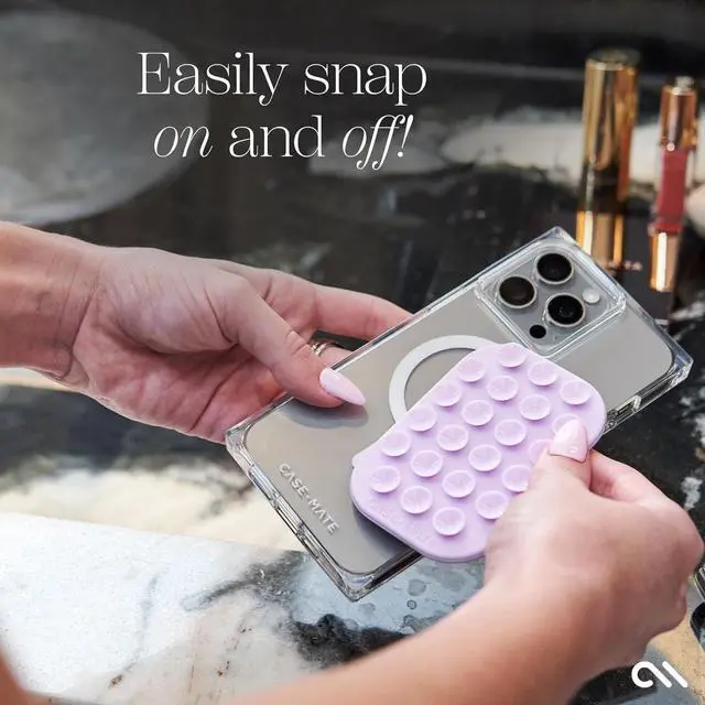 Alt view image 7 of 7 - Case-Mate Stick it! Magnetic Suction Cup Phone Mount | Snap-On iPhone Suction Mount | Detachable Suction Phone Grip | Hands-Free MagSafe Suction Mount for iPhone Pro Max 16/15/14/13 Series | Stardust