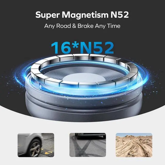 Alt view image 3 of 7 - MOMAX Magsafe Car Mount, N52 Magnetic Car Phone Mount, 905° Rotation Cell Phone Mount for Dashboard Windshield, Phone Holder Mount Fit for iPhone 15 14 13 12 Pro Max Plus Mini